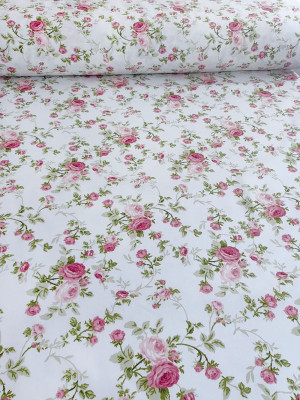 Поплин с розочками